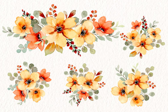 Digital Clipart Watercolor Flower Part48: A Comprehensive Asset for Creative Projects