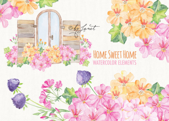 Home Sweet Home Collection: A Watercolor Clipart Set Evaluation