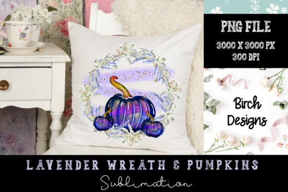 The Art of Seasonal Crafting: Exploring the Lavender Wreath Autumn Purple Pumpkins Design