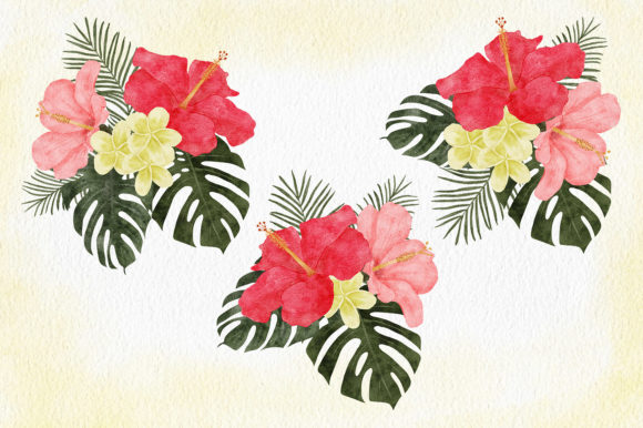 The Artistic Versatility of Watercolor Hibiscus Arrangements
