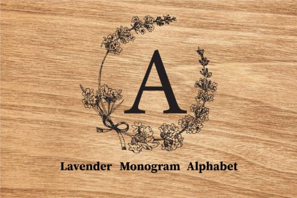 The Sketch Lavender Wreath Monogram Alphabet: Elevating Brand Identity with Botanical Art