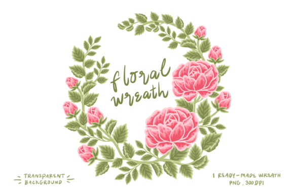 The Timeless Charm of a Vintage Rose Flower Wreath PNG