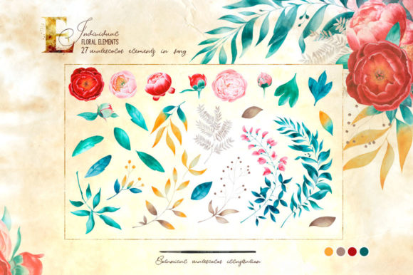 The Unfolding Artistry of Botanical Watercolor Elements