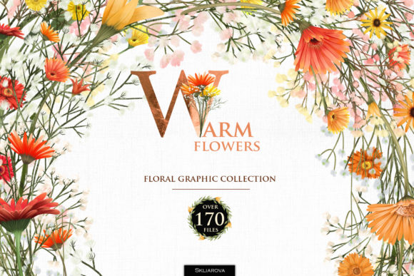 Warm Flowers Fall Collection: An Asset Library for Autumn Creativity