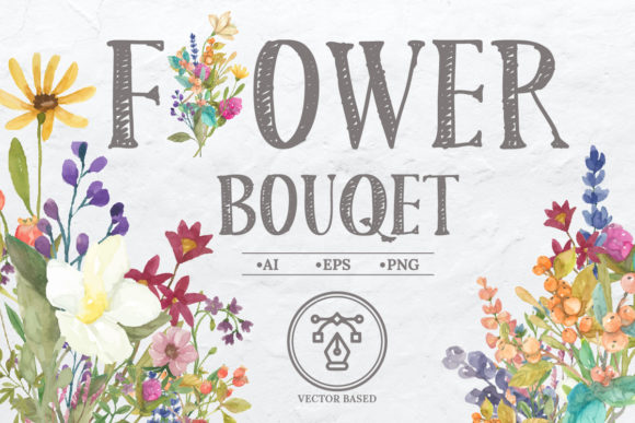 Watercolor Bouquet Vector Art for Elegant Design