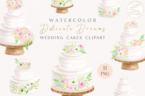Wedding Cake Watercolor PNG Clipart for Creative Projects